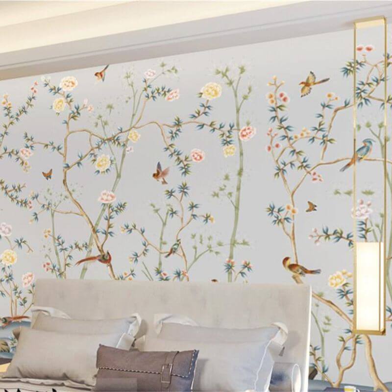 MinimalisticDecor.com-Birds on Tree Wallpaper Mural: Bring Nature Indoors