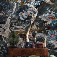 MinimalisticDecor.com-Black Floral fairytale Wallpaper Mural