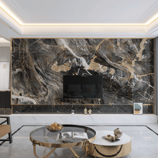 MinimalisticDecor.com-Black Mist Stone - Marble Wallpaper Murals