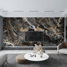 MinimalisticDecor.com-Black Mist Stone - Marble Wallpaper Murals