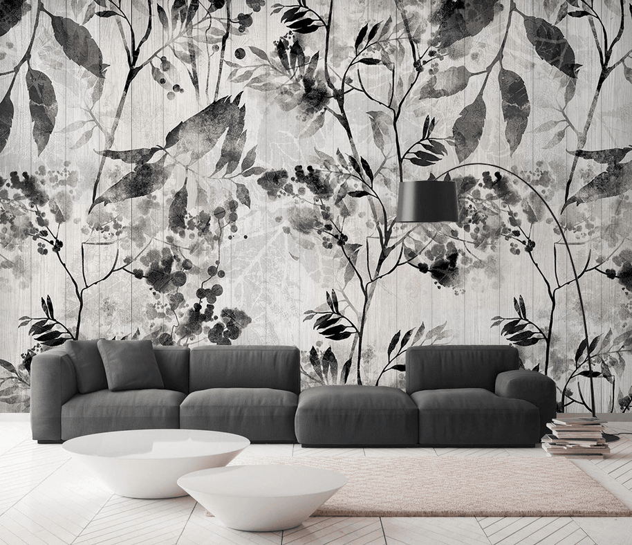 MinimalisticDecor.com-Black Trees Wallpaper Murals- High-Quality Wall Art Décor