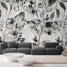 MinimalisticDecor.com-Black Trees Wallpaper Murals- High-Quality Wall Art Décor