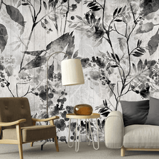 MinimalisticDecor.com-Black Trees Wallpaper Murals- High-Quality Wall Art Décor
