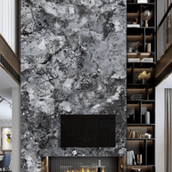 MinimalisticDecor.com-Black & White Pure Marble Wallpaper Murals