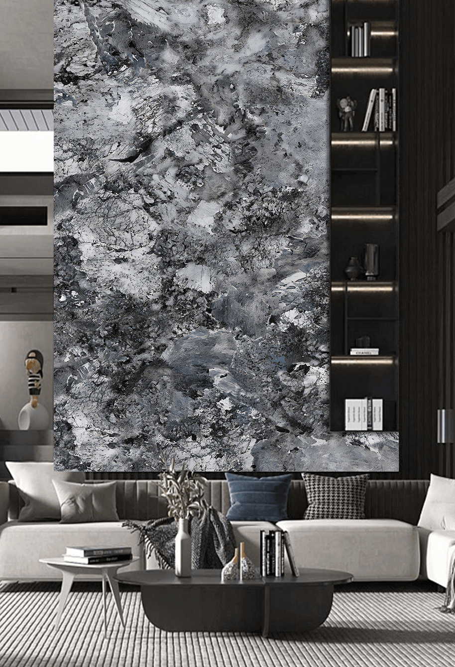 MinimalisticDecor.com-Black & White Pure Marble Wallpaper Murals