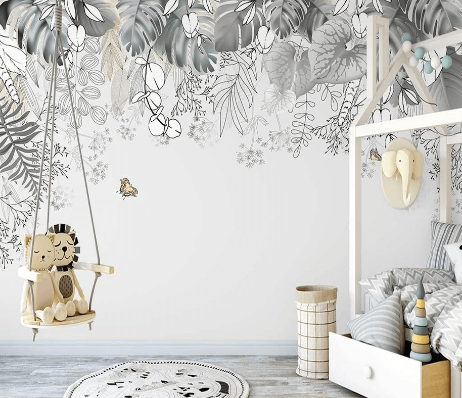MinimalisticDecor.com-Blossom Greens Wallpaper Murals: Stunning Wall Decor