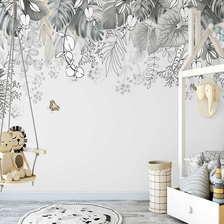 MinimalisticDecor.com-Blossom Greens Wallpaper Murals: Stunning Wall Decor