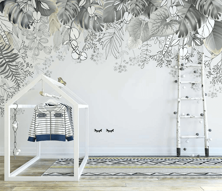 MinimalisticDecor.com-Blossom Greens Wallpaper Murals: Stunning Wall Decor