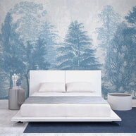 MinimalisticDecor.com-Blue Forest Trees Wallpaper: Transform Your Space