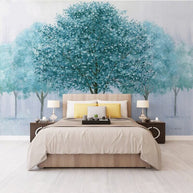 MinimalisticDecor.com-Blue Tranquility Tree Wall Mural