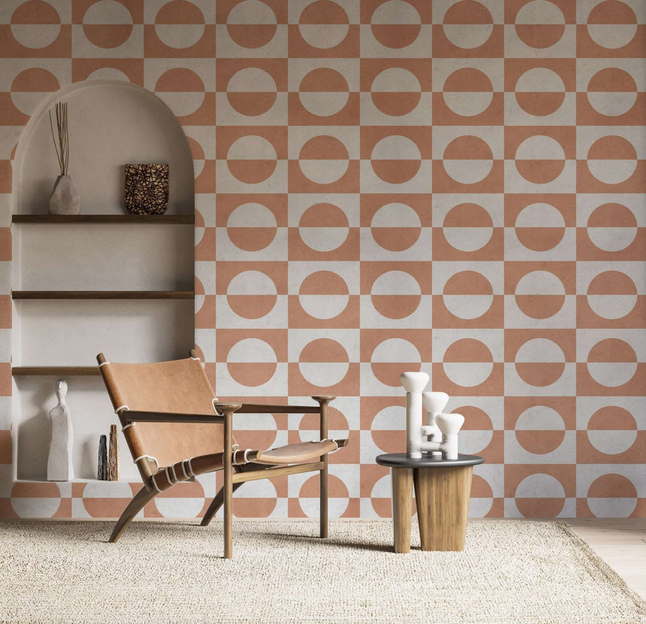 MinimalisticDecor.com-Bohemian Cube Wallpaper Mural: Transform Your Space