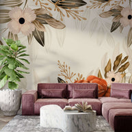 MinimalisticDecor.com-Bohemian Floral Wallpaper Mural: Transform Your Space
