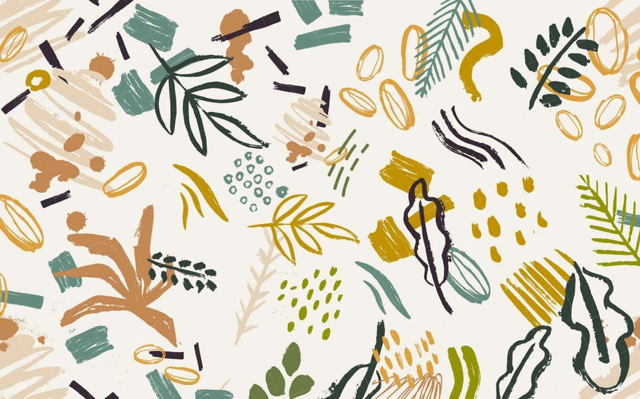 MinimalisticDecor.com-Bohemian Shapes Wallpaper Mural - Transform Your Space