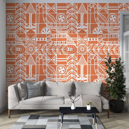 MinimalisticDecor.com-Bohemian Wallpaper Mural: Create Artistic Spaces