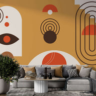 MinimalisticDecor.com-Boho Circle Wallpaper Mural - Transform Your Space!