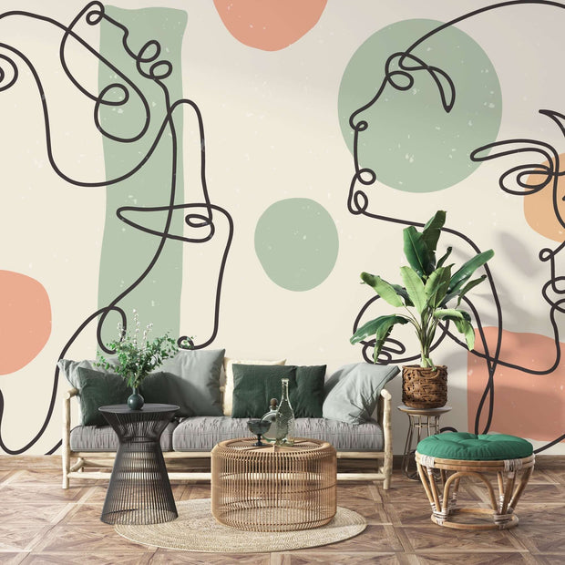 MinimalisticDecor.com-Boho Matisse Wallpaper Mural: Stylish and Artistic Décor
