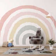 MinimalisticDecor.com-Boho Rainbow Wallpaper Mural: Transform Your Space