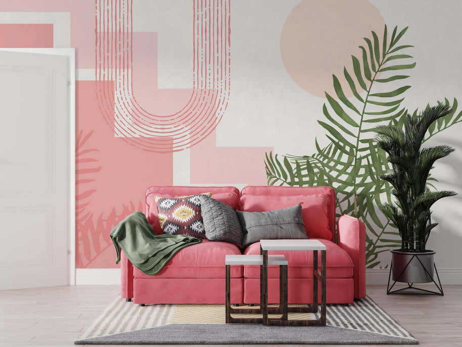 MinimalisticDecor.com-Boho Shapes Wall Mural: Transform Your Space