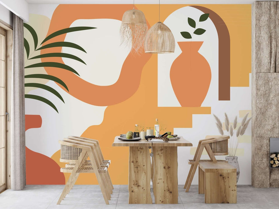 MinimalisticDecor.com-Boho Village Wallpaper Mural: Transform Your Space