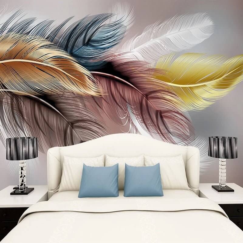 MinimalisticDecor.com-Bright Leaf Wallpaper Murals - Transform Your Space