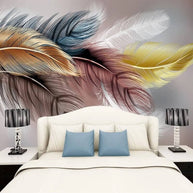 MinimalisticDecor.com-Bright Leaf Wallpaper Murals - Transform Your Space