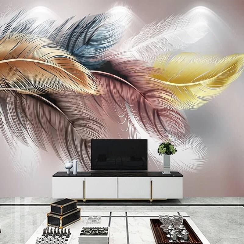 MinimalisticDecor.com-Bright Leaf Wallpaper Murals - Transform Your Space