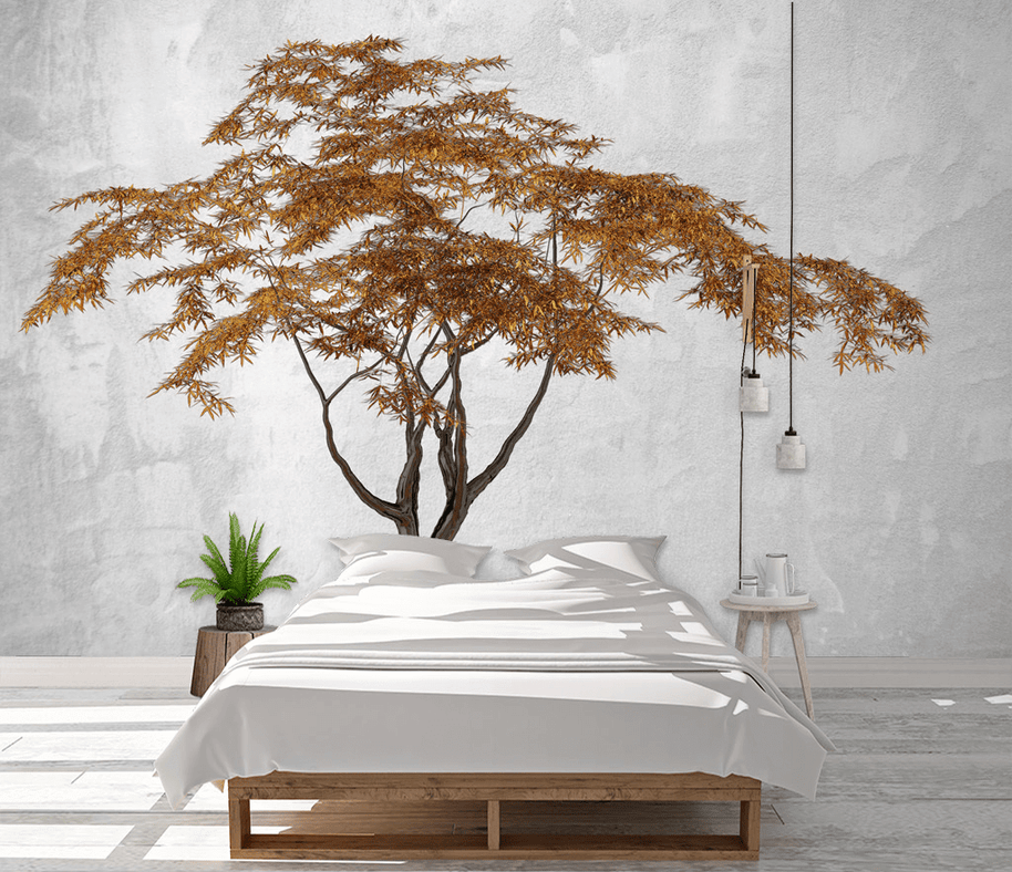 MinimalisticDecor.com-Brown Spread 3D Tree Wallpaper Murals: Enhance Your Space
