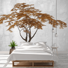 MinimalisticDecor.com-Brown Spread 3D Tree Wallpaper Murals: Enhance Your Space