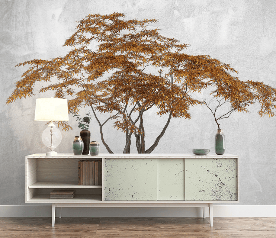 MinimalisticDecor.com-Brown Spread 3D Tree Wallpaper Murals: Enhance Your Space