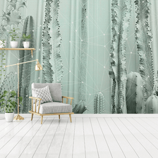 MinimalisticDecor.com-Cactus Wallpaper Murals: Transform Your Space