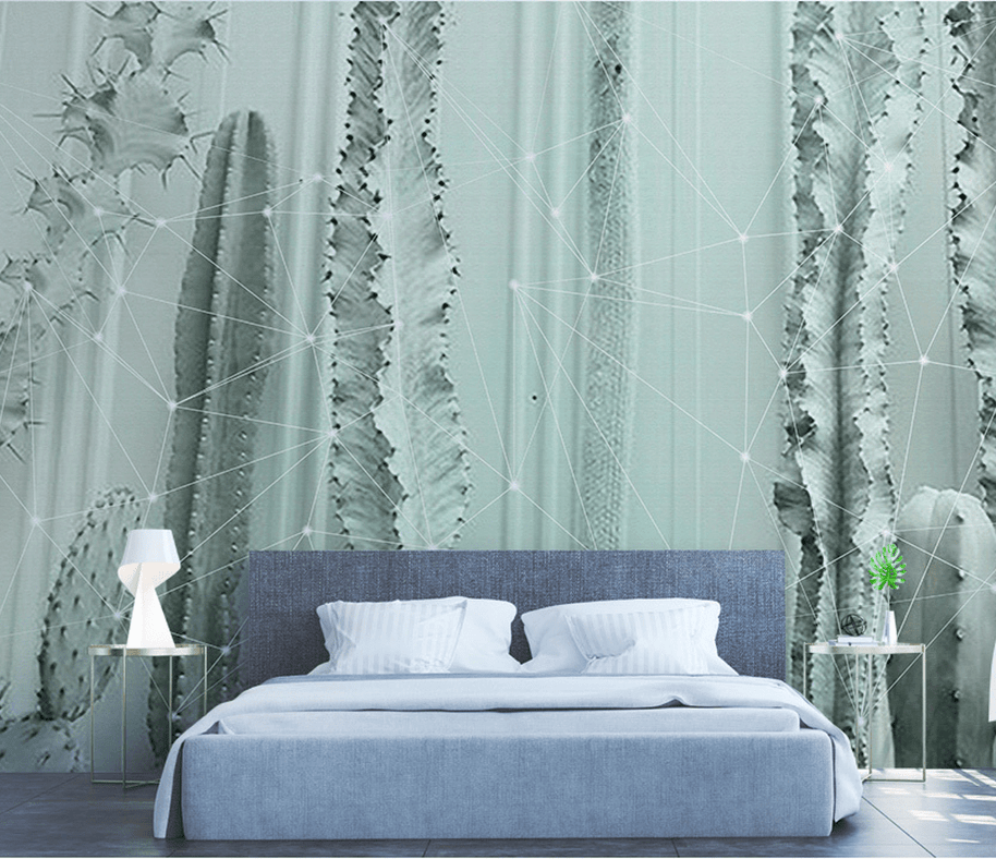 MinimalisticDecor.com-Cactus Wallpaper Murals: Transform Your Space