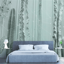 MinimalisticDecor.com-Cactus Wallpaper Murals: Transform Your Space