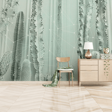 MinimalisticDecor.com-Cactus Wallpaper Murals: Transform Your Space