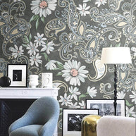 MinimalisticDecor.com-Cascade Bloom Floral Wallpaper Mural