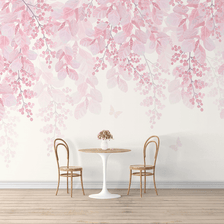 MinimalisticDecor.com-Cherry Tree: Pink Flowers Mural Wallpaper