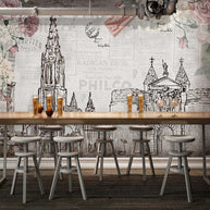 MinimalisticDecor.com-City Buildings Wallpaper for Home Wall Decor