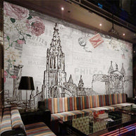 MinimalisticDecor.com-City Buildings Wallpaper for Home Wall Decor