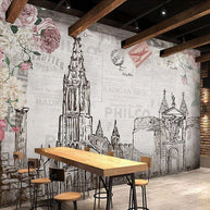 MinimalisticDecor.com-City Buildings Wallpaper for Home Wall Decor