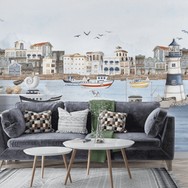 MinimalisticDecor.com-City Escape Wallpaper Mural: Stylish Urban Wall Art