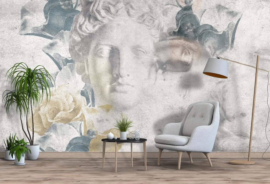 MinimalisticDecor.com-Clouds Face Wallpaper Mural - Captivating Designs for Walls