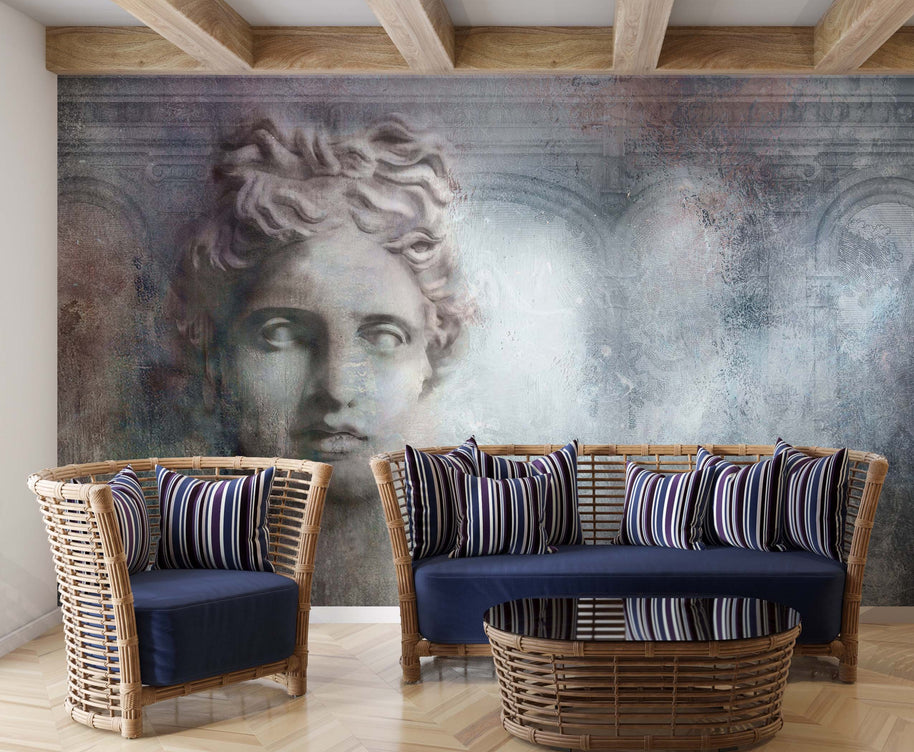 MinimalisticDecor.com-Clouds Face Wallpaper Mural: Transform Any Space