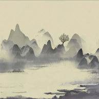 MinimalisticDecor.com-Cloudy Morning Lake Wallpaper: A Stunning Nature Scene