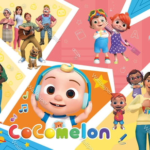 MinimalisticDecor.com-Cocomelon Wallpaper Murals: Kids Room Wall Decor