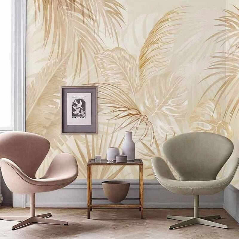 MinimalisticDecor.com-Coconut Tree Leaf Wallpaper Mural - Authentic Nature Décor
