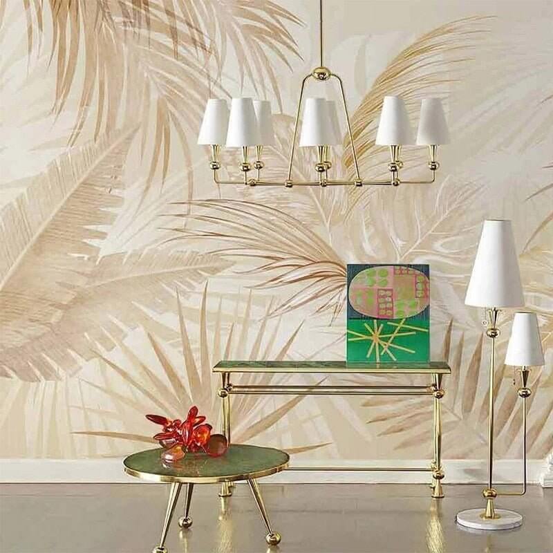 MinimalisticDecor.com-Coconut Tree Leaf Wallpaper Mural - Authentic Nature Décor