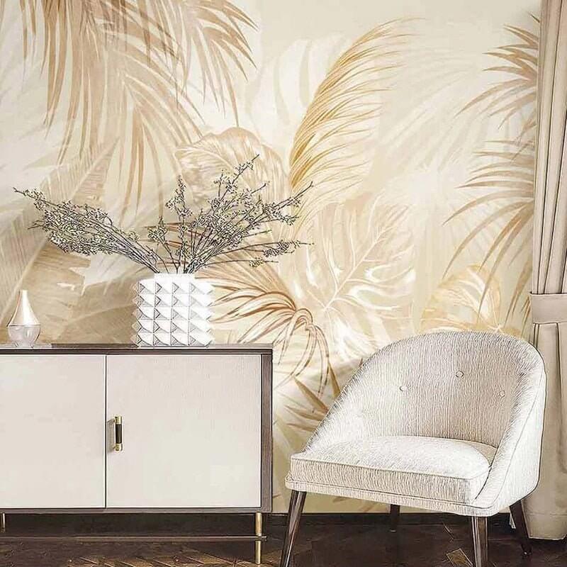 MinimalisticDecor.com-Coconut Tree Leaf Wallpaper Mural - Authentic Nature Décor