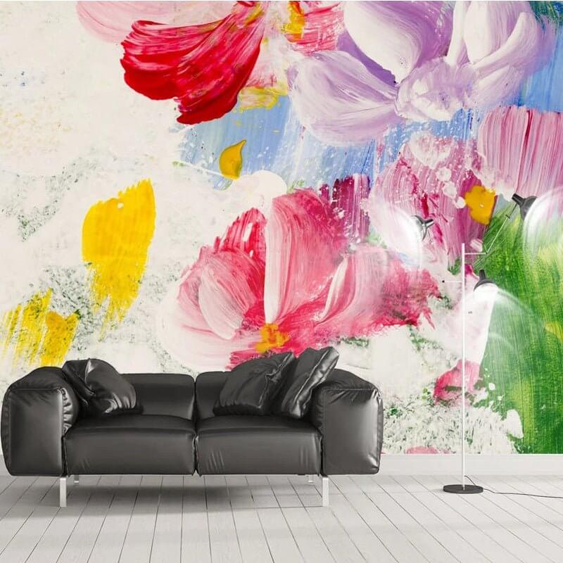 MinimalisticDecor.com-Colourful Flowers Wallpaper - Vibrant Floral Prints