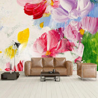 MinimalisticDecor.com-Colourful Flowers Wallpaper - Vibrant Floral Prints