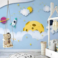 MinimalisticDecor.com-Cosmic Adventure 3D Astronaut Universe Wallpaper