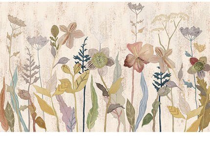 MinimalisticDecor.com-Countryside Flowers Wallpaper Mural: Enhance Your Space